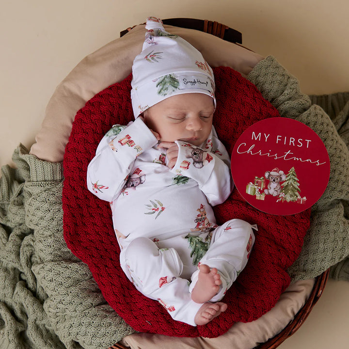 Newborn Christmas Organic Growsuit - Kangas & Koalas