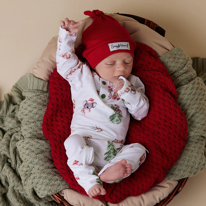 Newborn Christmas Organic Growsuit - Kangas & Koalas