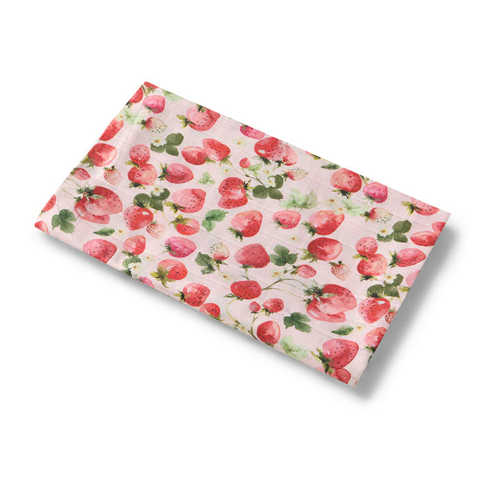 Snuggle Hunny Organic Cotton Muslin Wrap - Strawberry