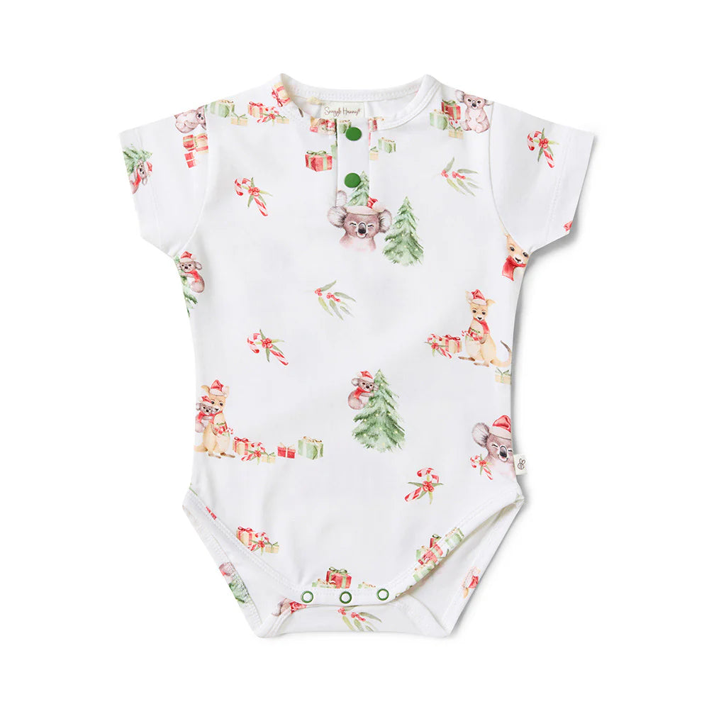 Snuggle Hunny Short Sleeve Organic Bodysuit - Kangas & Koalas