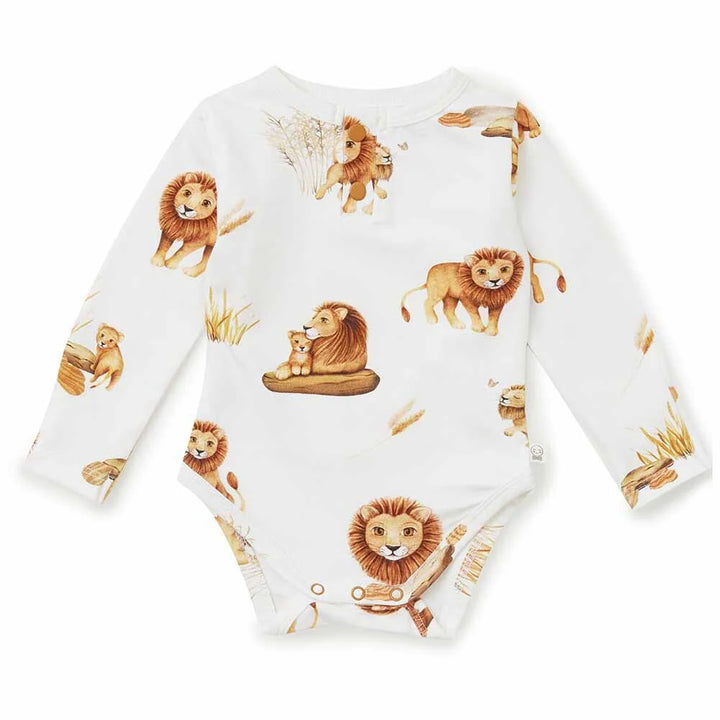 Snuggle Hunny Organic Long Sleeve Bodysuit - Lion