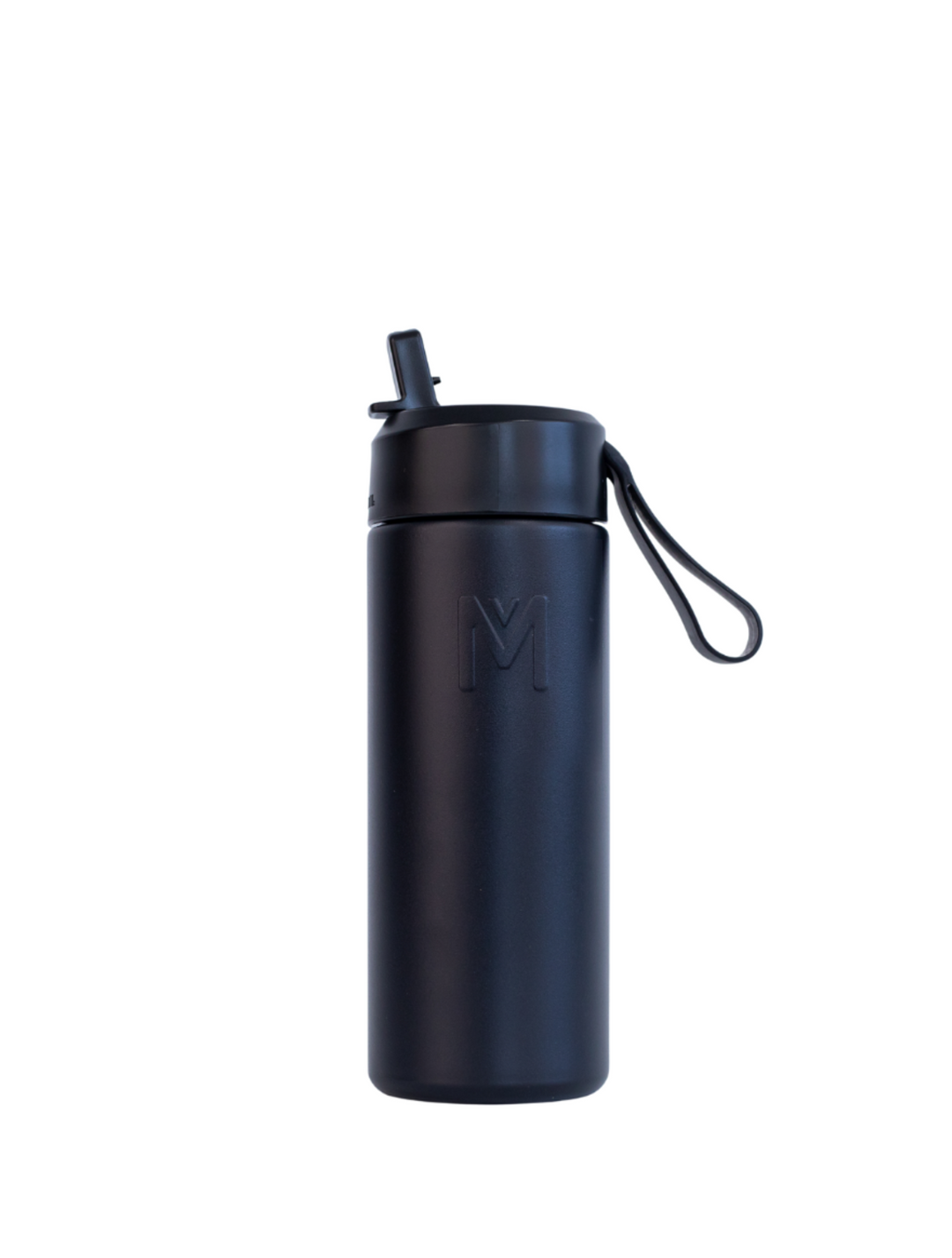 MontiiCo Fusion 475ml Insulated Sipper Lid Drink Bottle | Midnight + FREE SMOOTHIE LID