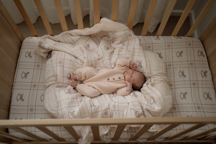 Pop Ya Tot Organic Muslin Cot Sheet - Rocking Horse