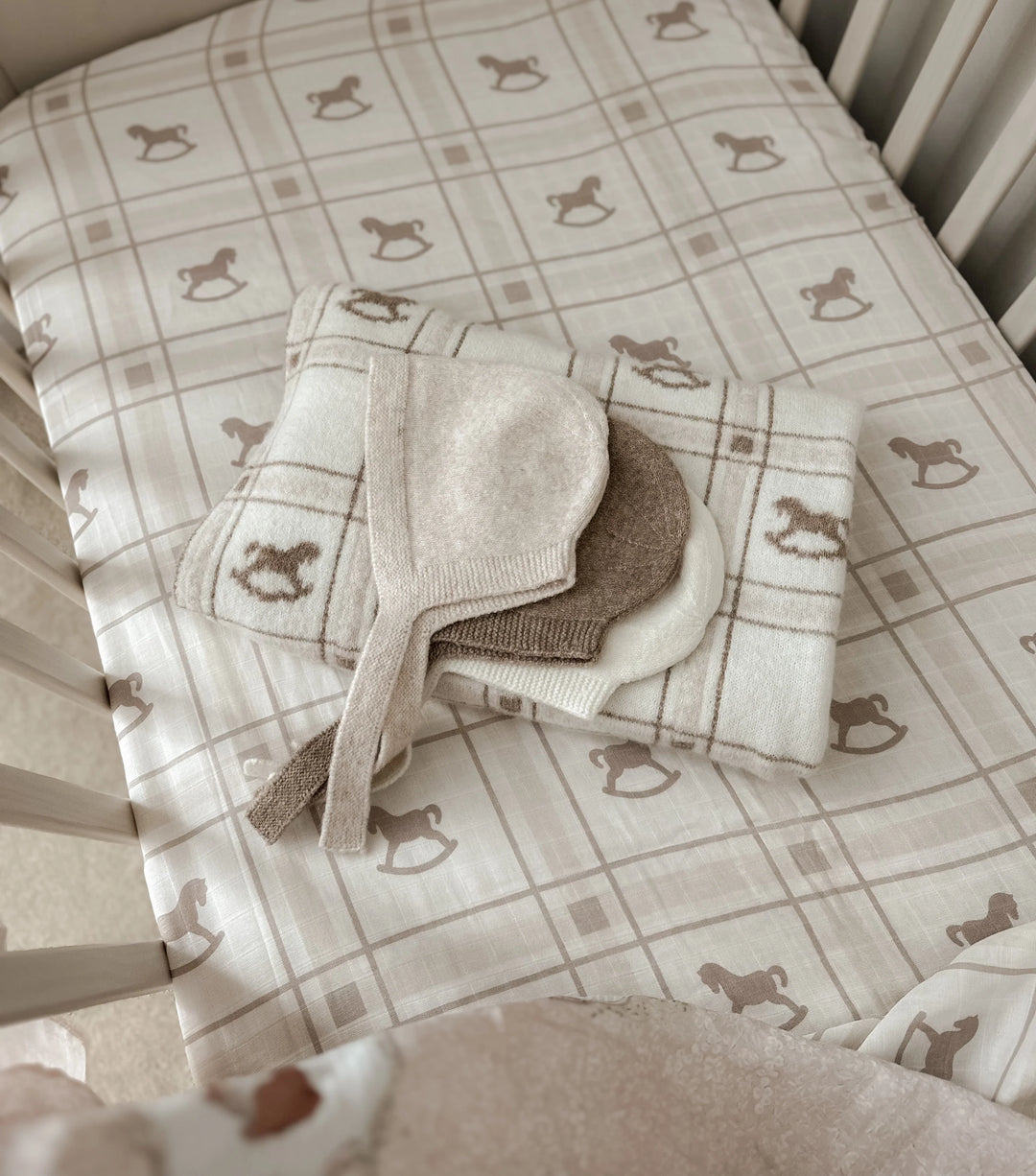 Pop Ya Tot Organic Muslin Cot Sheet - Rocking Horse