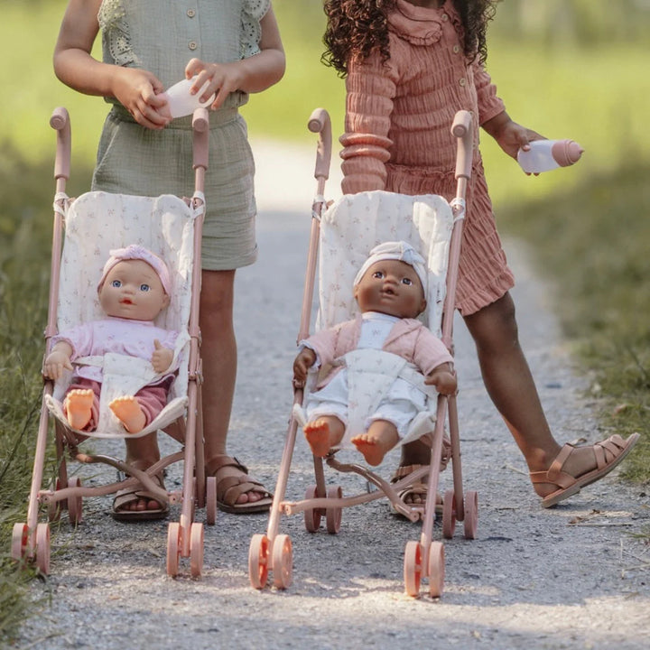 Little Dutch Metal Pink Doll Stroller