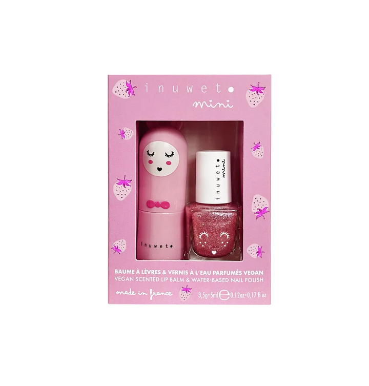 Inuwet Lip & Nail Duo Gift Set - Strawberry