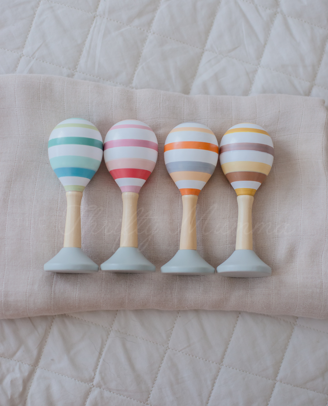 Pastel Wooden Musical Maracas