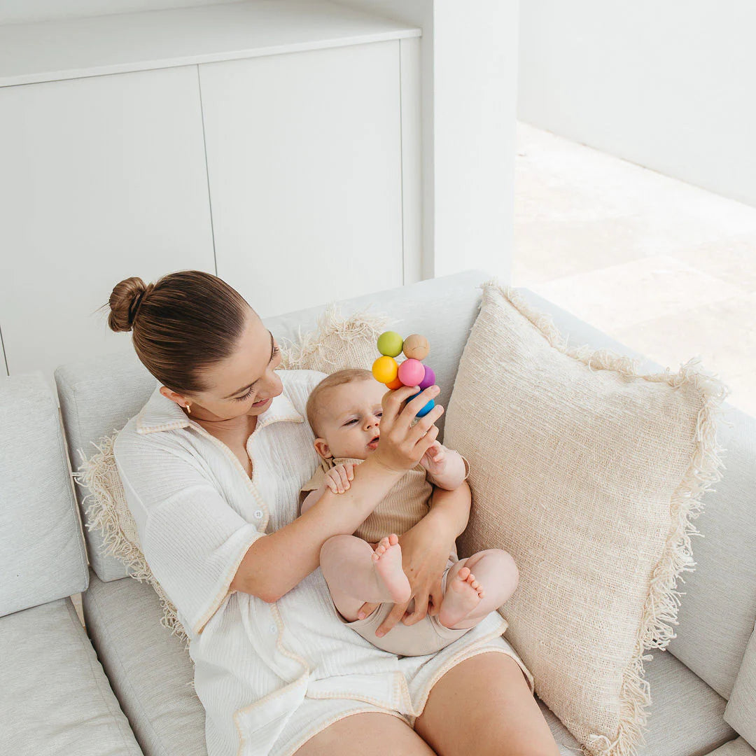 Totli Montessori Style Wooden Grasping Beads