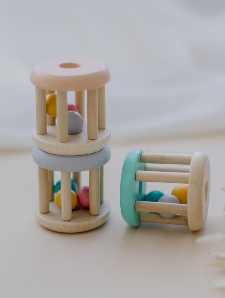 Two Tone Wooden Shaker Rattle