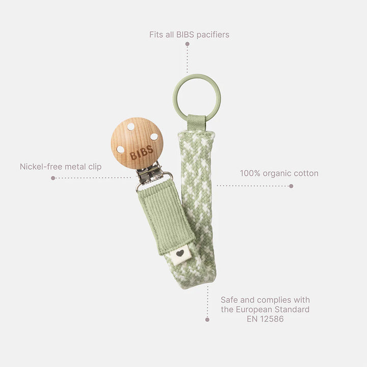 BIBS Pacifier Clip | Violet Sky & Mauve