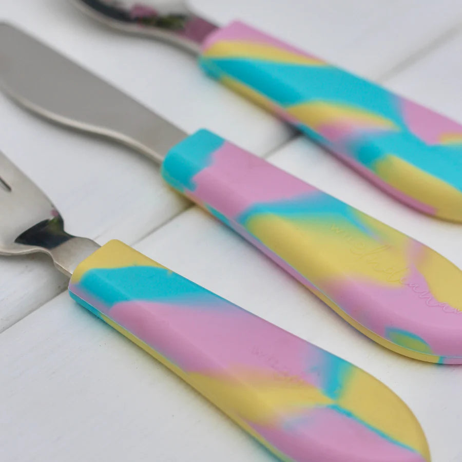 Wild Indiana 3 Piece Cutlery Set - 'Paddlepop' Rainbow