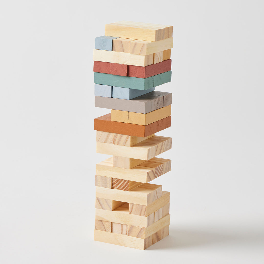 Wooden Topple Tower Set