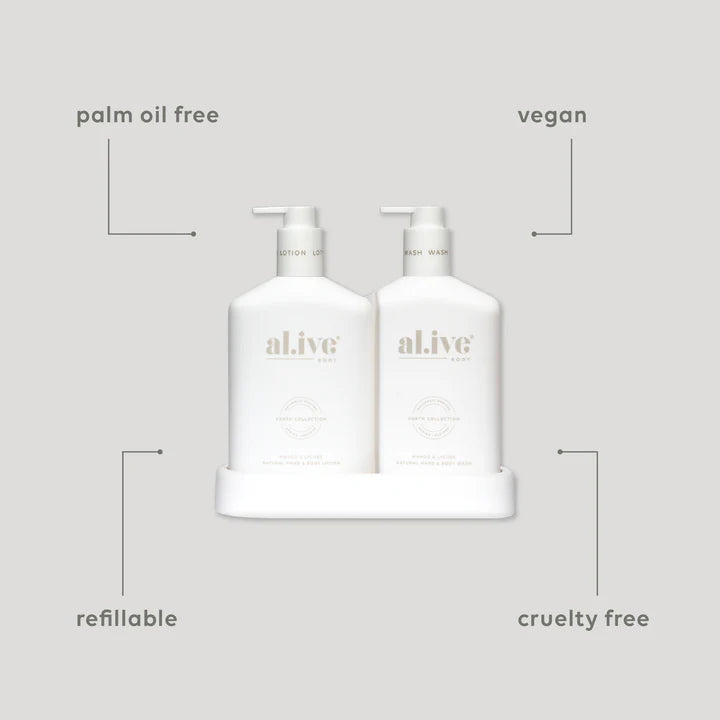 al.ive Body Mango & Lychee Wash & Lotion Duo