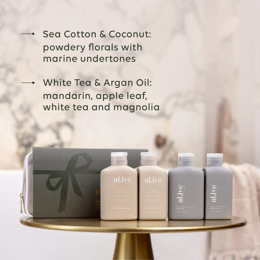 al.ive body Hair & Body Holiday Travel Pack Of 4