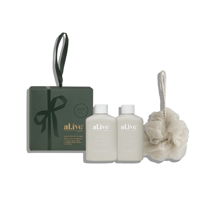 al.ive body Care Bauble with Wash & Body Lotion + Sponge