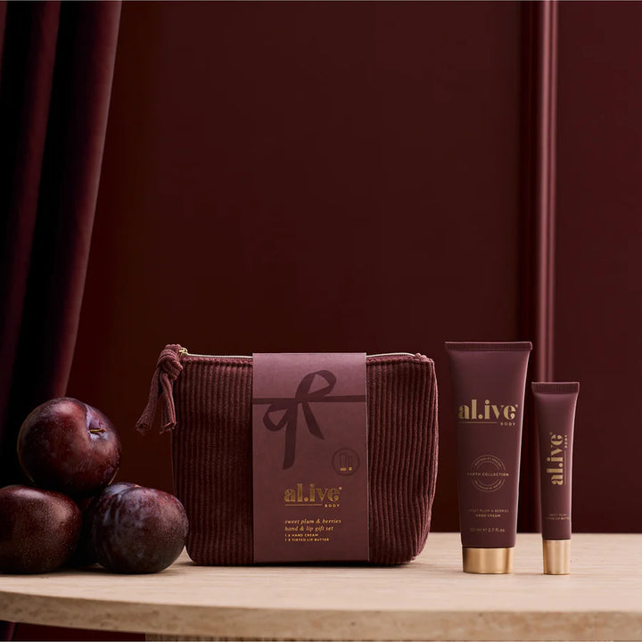 al.ive body Hand & Lip Gift Set - Sweet Plum & Berries
