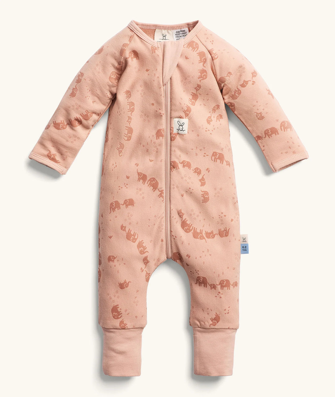 ergoPouch Layer | Long Sleeve Zip Bodysuit 0.2 TOG -  Elephant Parade
