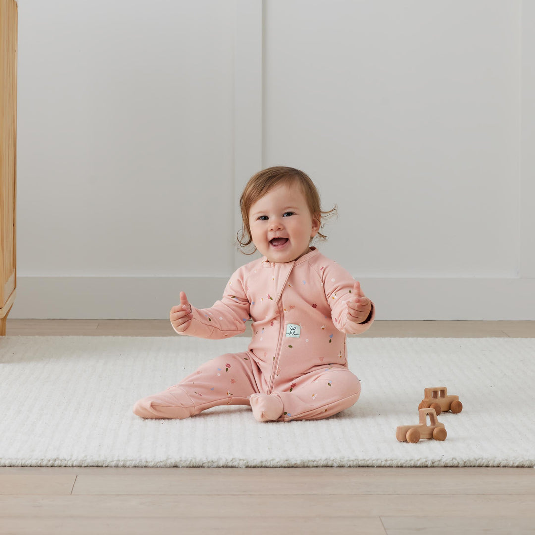 ergoPouch Layer | Long Sleeve Zip Bodysuit 0.2 TOG - Daisies