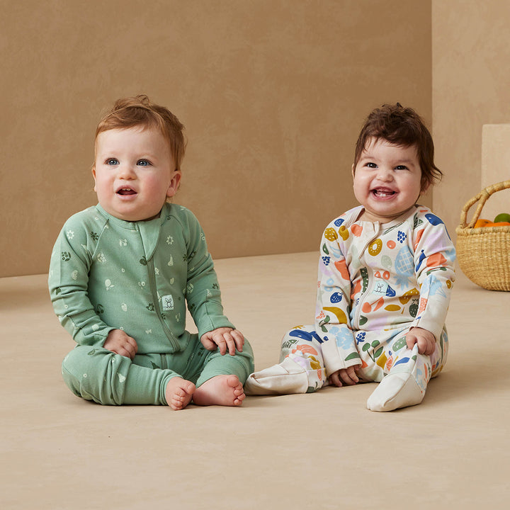 ergoPouch Layer | Long Sleeve Zip Bodysuit 0.2 TOG - Fruit Salad