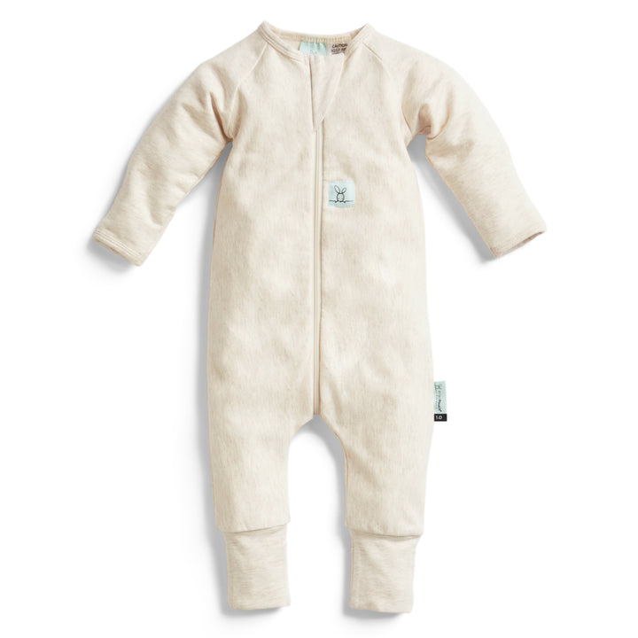 ergoPouch Layer | Long Sleeve Zip Bodysuit 0.2 TOG - Oatmeal Marle