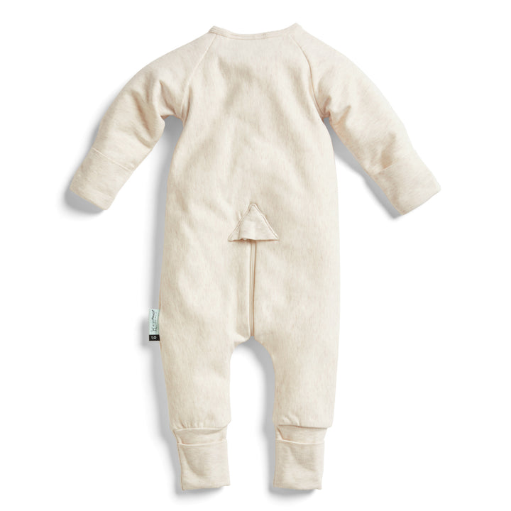 ergoPouch Layer | Long Sleeve Zip Bodysuit 0.2 TOG - Oatmeal Marle