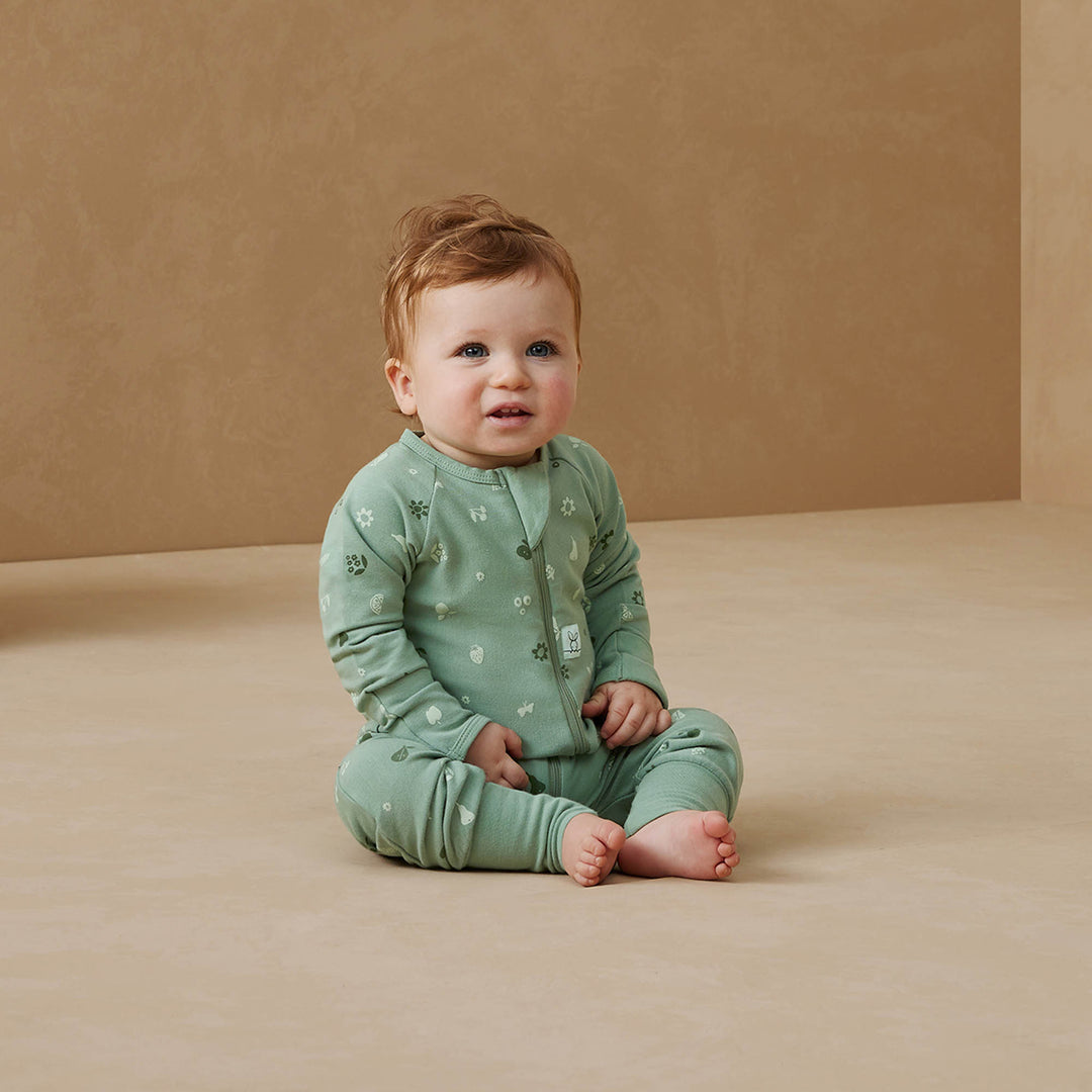 ergoPouch Layer | Long Sleeve Zip Bodysuit 0.2 TOG - Sweet Orchard