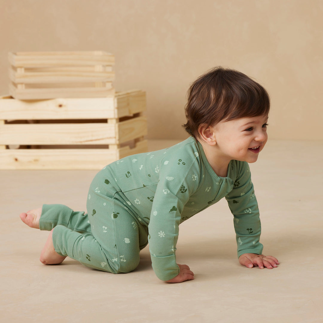 ergoPouch Layer | Long Sleeve Zip Bodysuit 0.2 TOG - Sweet Orchard