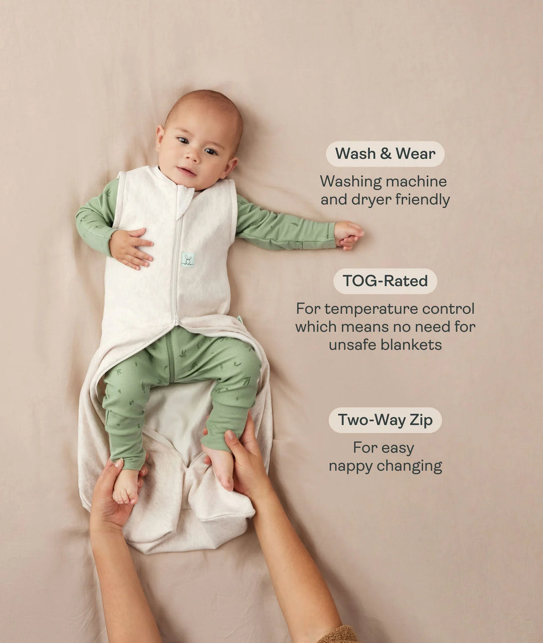 ergoPouch Sleeping Bag TOG 0.2 - Oatmeal Marle