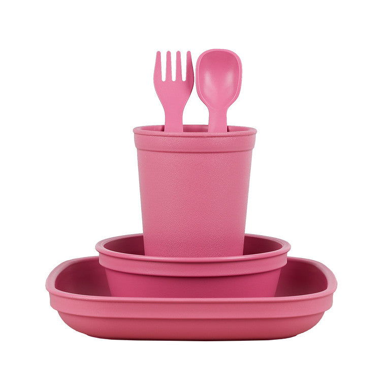 Replay Bright Pink Bundle -Tumbler Cup, Bowl, Plate & Cutlery Set