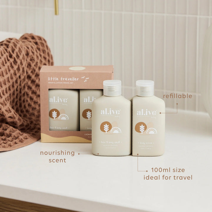 al.ive body Little Traveller - Wash & Lotion Travel Set