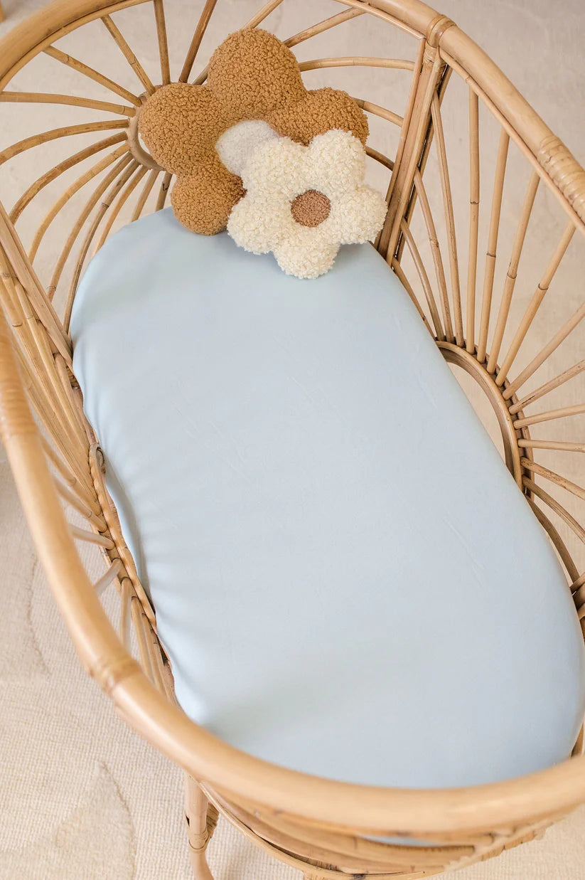 Kiin Organic Bamboo Cotton Change Pad & Bassinet Sheet - Pastel Sky