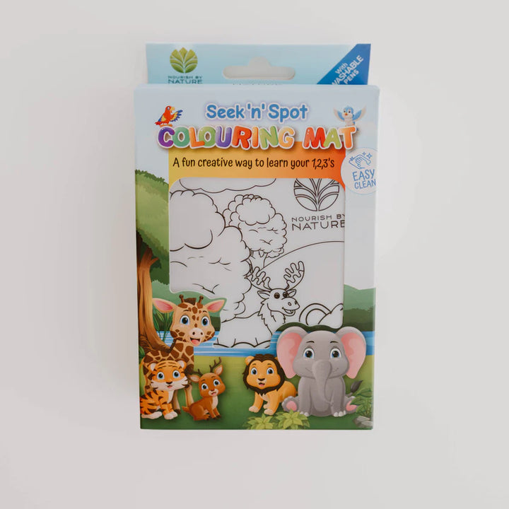 Seek n' Spot Silicone Colouring Mat - Animals