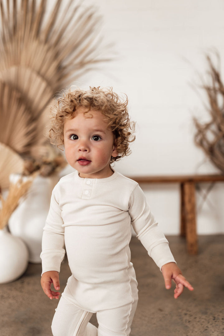 Snuggle Hunny Organic Ribbed Growsuit Size 1 - Halo
