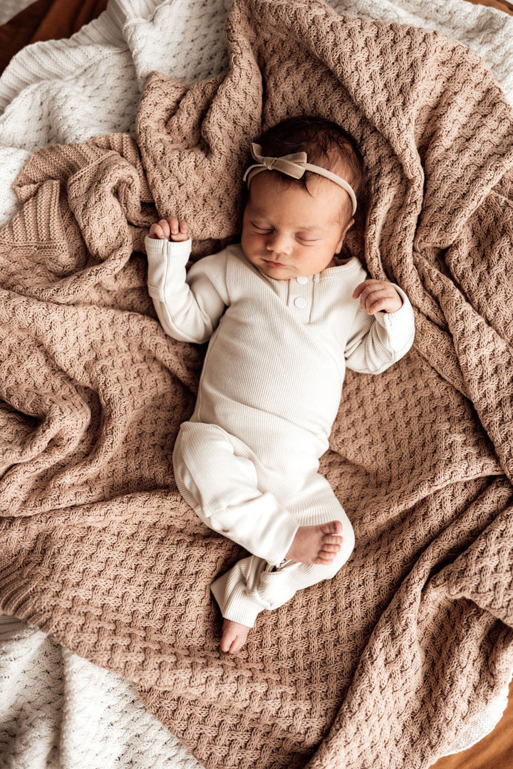 Snuggle Hunny Organic Ribbed Growsuit Size 1 - Halo
