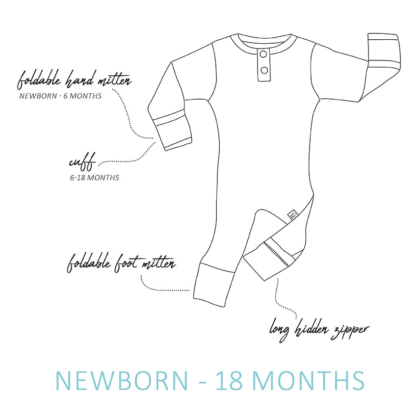 Snuggle Hunny Organic Growsuit - Eucalypt Size 0
