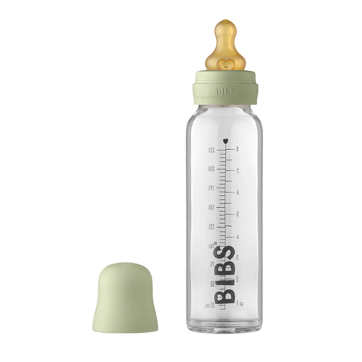 BIBS Baby Glass Bottle Complete Set 225ml | Sage