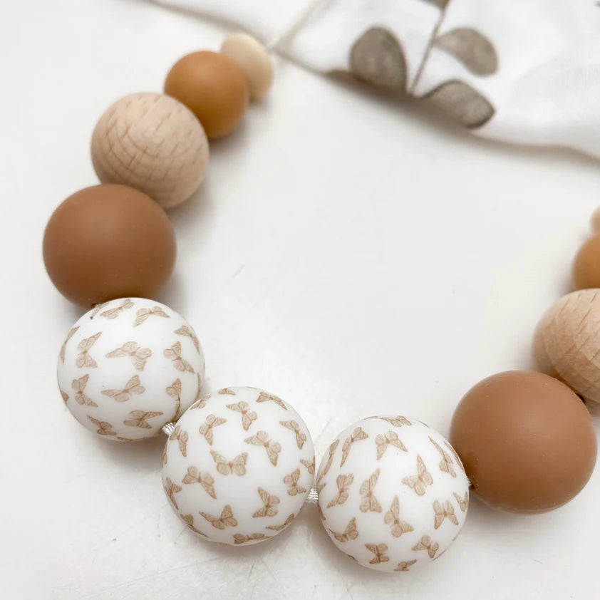 Spring Bloom Silicone Necklace - Boho Butterfly