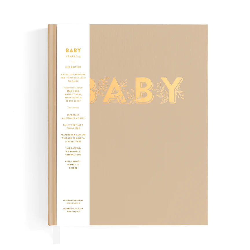 Fox & Fallow Baby Record Book - Biscuit