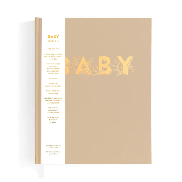 Fox & Fallow Baby Record Book - Biscuit