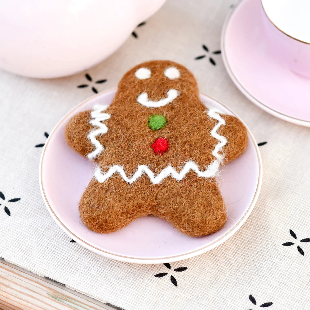 Handmade Felt Gingerbread Man Cookie
