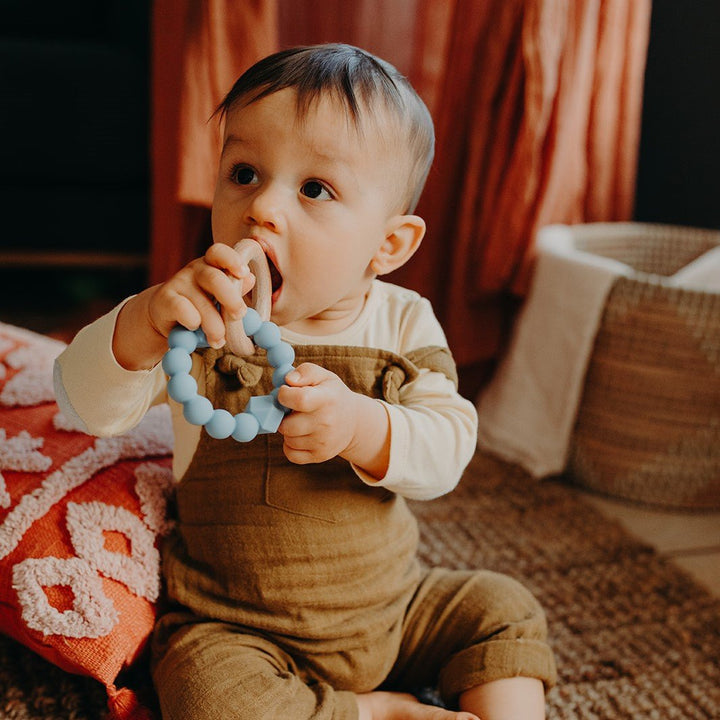 Jellystone Moon Teether Ring - Sage