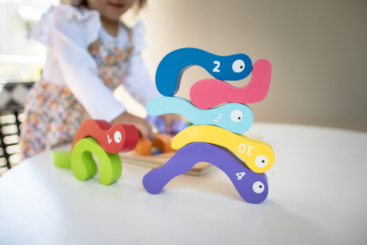 Wooden 123 Worm Puzzle