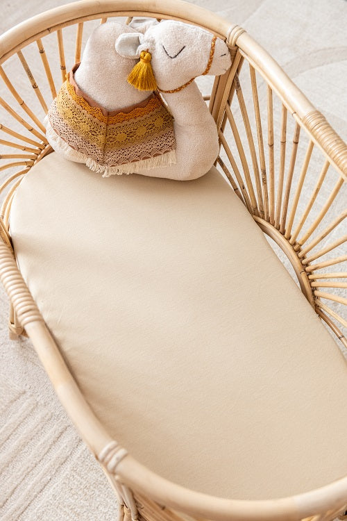 Kiin Organic Bamboo Cotton Change Pad Bassinet Sheet Oat The