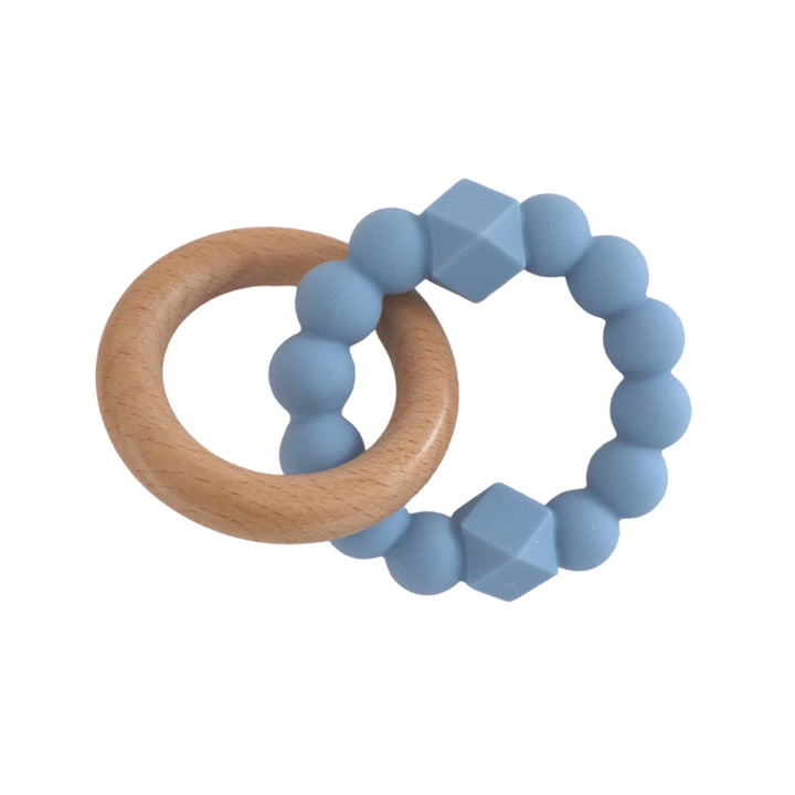 Jellystone Moon Teether Ring - Soft Blue