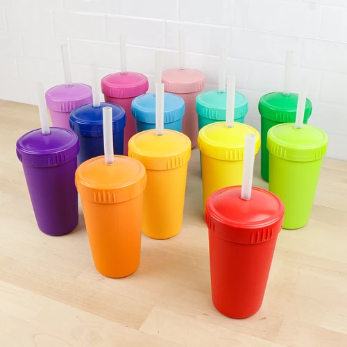 Re-Play Straw Cup with NEW No-Pull-Out Silicone Straw