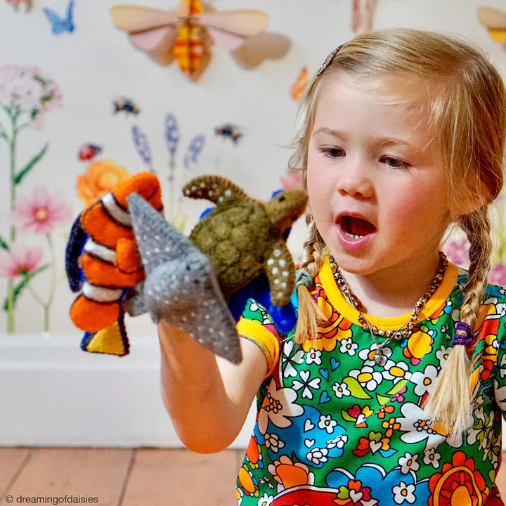 Australian Coral Reef Under the Sea Felt Finger Puppet Set