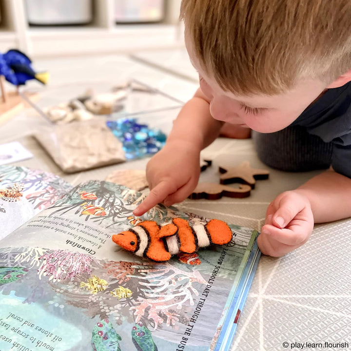 Australian Coral Reef Under the Sea Felt Finger Puppet Set