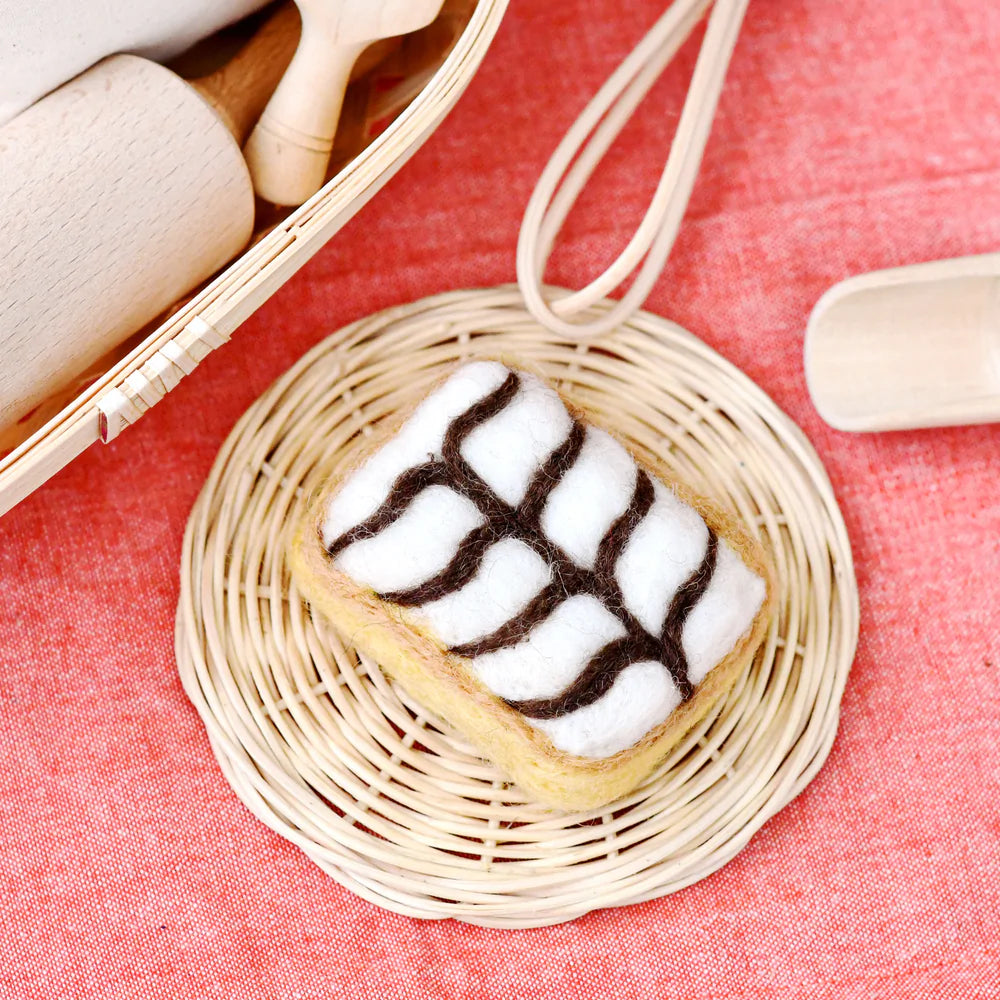 Felt Play Food | Vanilla Slice