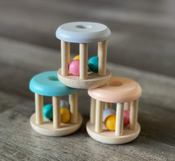 Two Tone Wooden Shaker Rattle