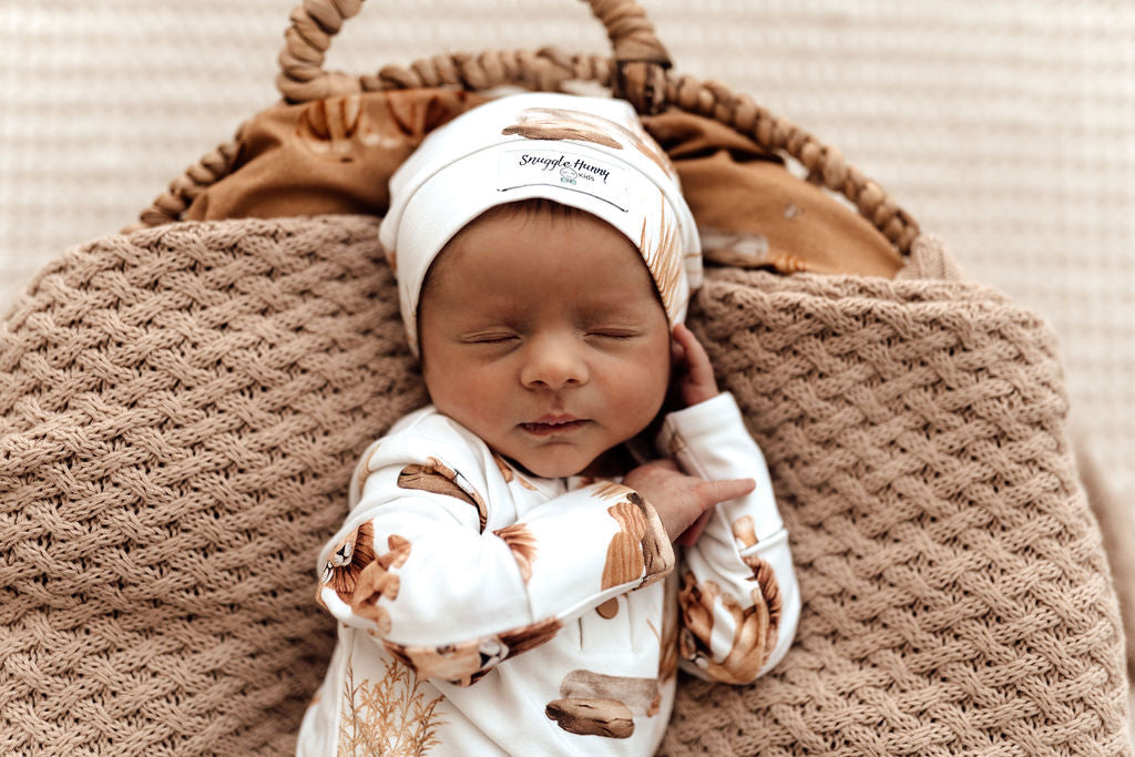 Snuggle Hunny Organic Knotted Beanie - Lion